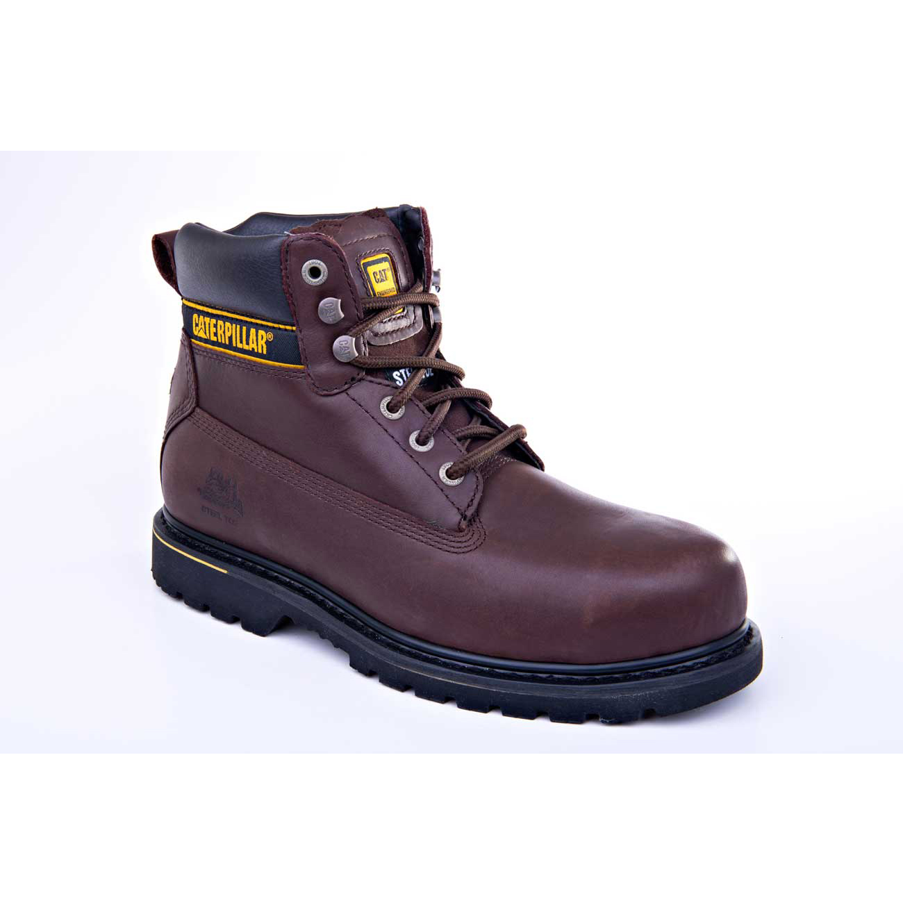 Caterpillar Holton St - Sa - Mens Safety Boots - Burgundy - NZ (391ZQEFKU)